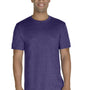 Jerzees Mens Vintage Snow Short Sleeve Crewneck T-Shirt - Heather Purple