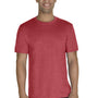 Jerzees Mens Vintage Snow Short Sleeve Crewneck T-Shirt - Heather Red