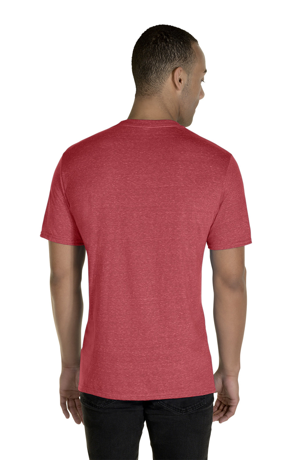 Jerzees 88MR Mens Vintage Snow Short Sleeve Crewneck T-Shirt Heather Red Back