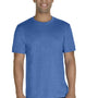 Jerzees Mens Vintage Snow Short Sleeve Crewneck T-Shirt - Heather Royal Blue