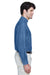 UltraClub 8960 Mens Cypress Denim Long Sleeve Button Down Shirt w/ Pocket Indigo Blue Side