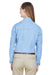 UltraClub 8966 Womens Cypress Denim Long Sleeve Button Down Shirt Light Blue Back