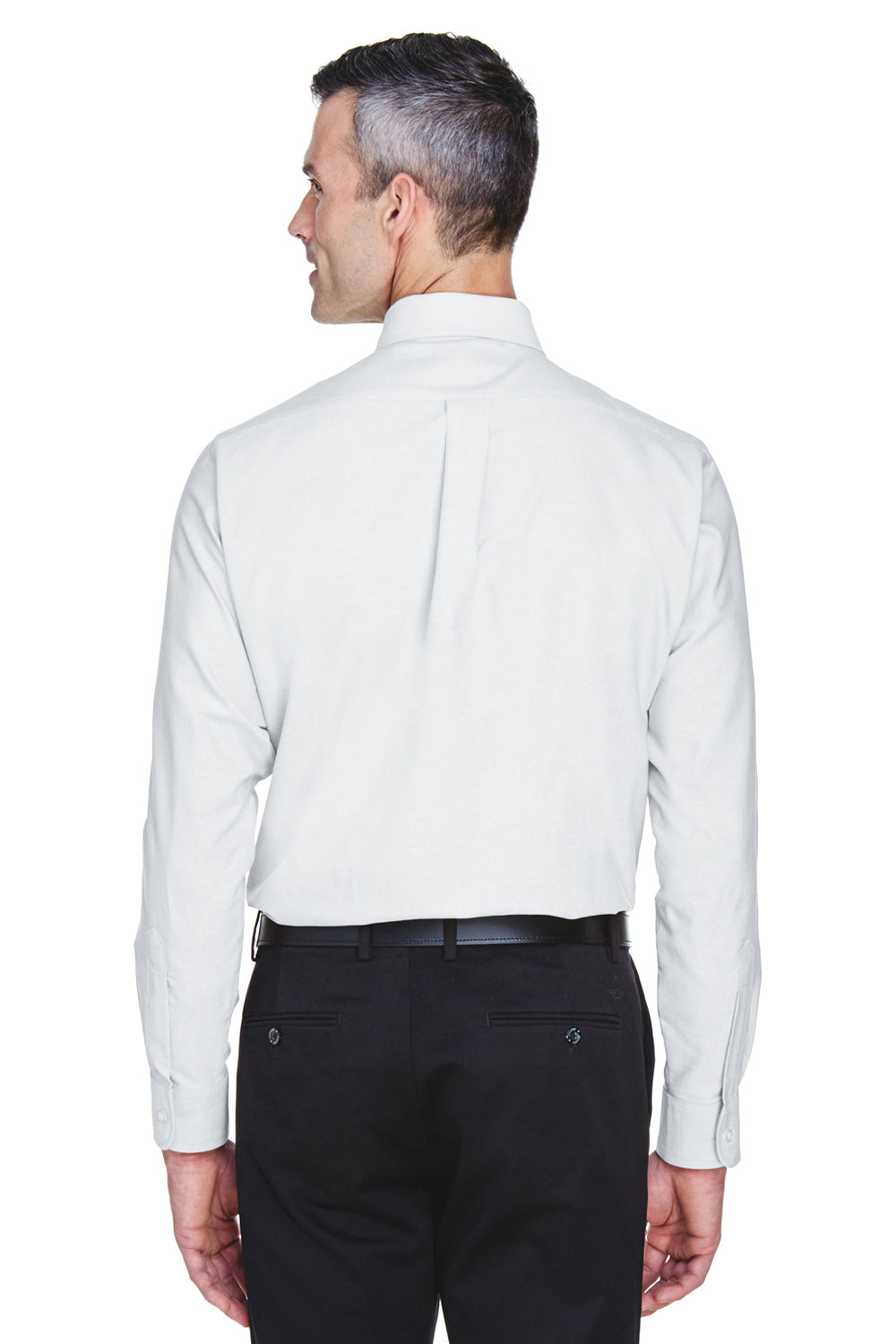 UltraClub 8970 Mens Classic Oxford Wrinkle Resistant Long Sleeve Button Down Shirt w/ Pocket White Back