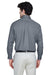 UltraClub 8975 Mens Whisper Long Sleeve Button Down Shirt w/ Pocket Graphite Grey Back