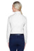 UltraClub 8976 Womens Whisper Long Sleeve Button Down Shirt White Back