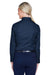 UltraClub 8976 Womens Whisper Long Sleeve Button Down Shirt Navy Blue Back