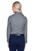 UltraClub 8976 Womens Whisper Long Sleeve Button Down Shirt Graphite Grey Back