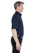 UltraClub 8977 Mens Whisper Short Sleeve Button Down Shirt w/ Pocket Navy Blue Side