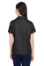 UltraClub 8981 Womens Cabana Breeze Short Sleeve Button Down Camp Shirt w/ Pocket Black Back