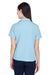 UltraClub 8981 Womens Cabana Breeze Short Sleeve Button Down Camp Shirt w/ Pocket Island Blue Back