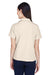 UltraClub 8981 Womens Cabana Breeze Short Sleeve Button Down Camp Shirt w/ Pocket Stone Brown Back