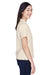 UltraClub 8981 Womens Cabana Breeze Short Sleeve Button Down Camp Shirt w/ Pocket Stone Brown Side