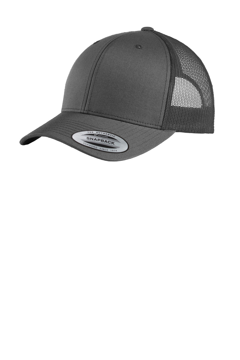 Sport-Tek STC39 Mens Adjustable Trucker Hat Graphite Grey Front