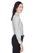 UltraClub 8990 Womens Classic Oxford Wrinkle Resistant Long Sleeve Button Down Shirt w/ Pocket Charcoal Grey Side