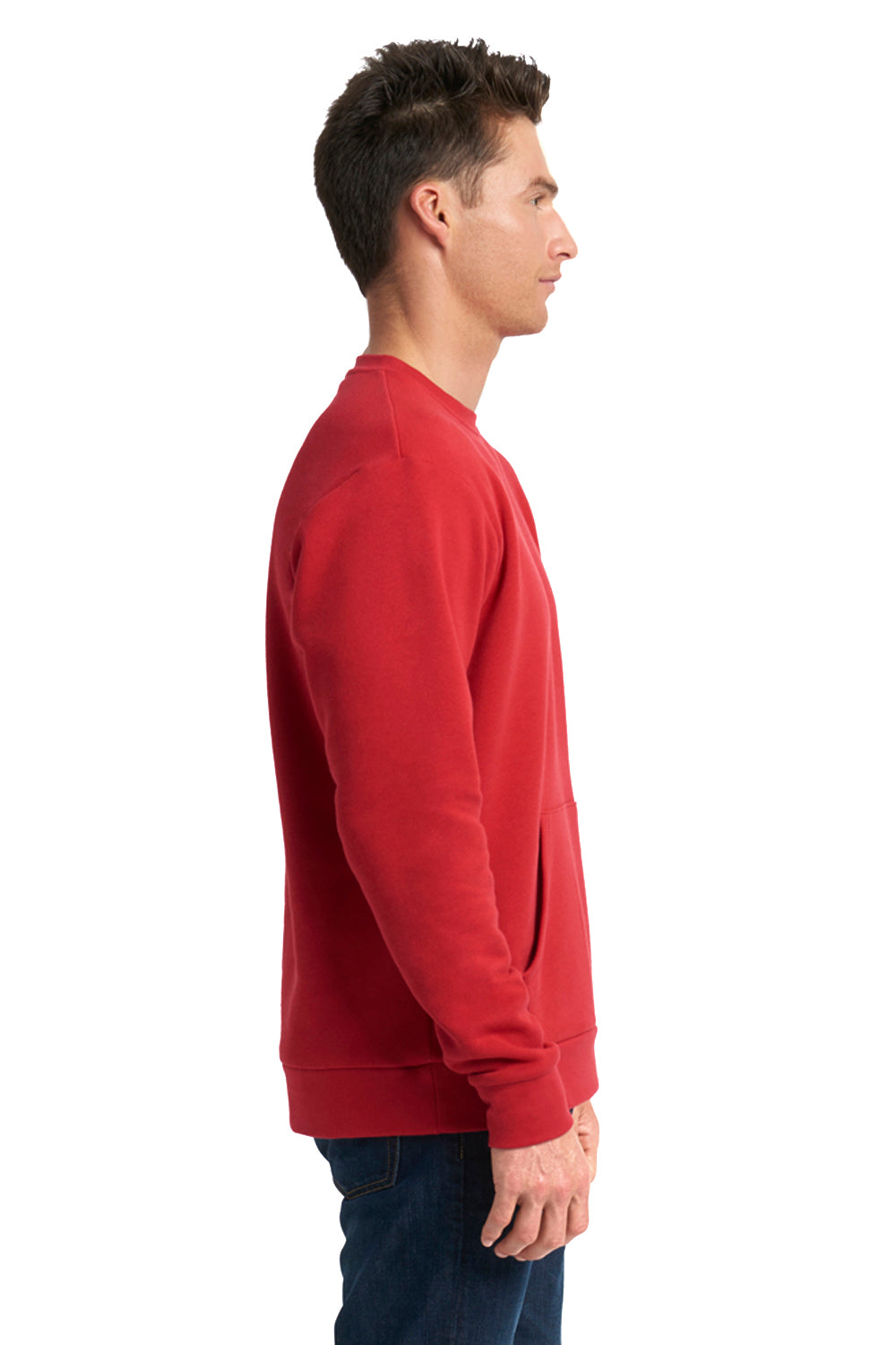 Next Level 9001 Fleece Crewneck Sweatshirt Red Side