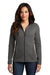 Ogio LOG727 Womens Grit Full Zip Fleece Jacket Heather Diesel Grey Front