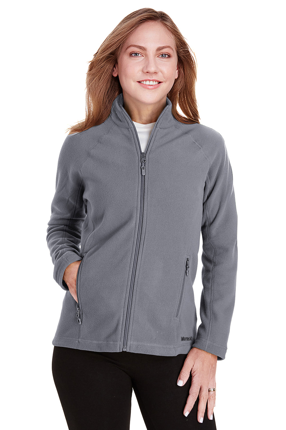 Marmot 901078 Womens Rocklin Fleece Full Zip Jacket Steel Grey Front