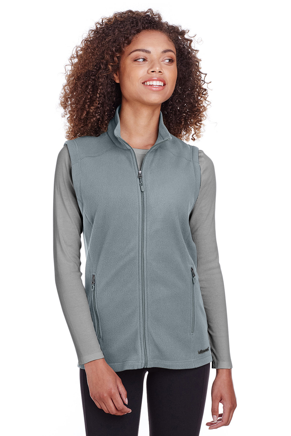 Marmot 901080 Womens Rocklin Fleece Full Zip Vest Steel Grey Front