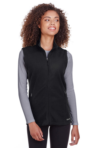 Marmot 901080 Womens Rocklin Fleece Full Zip Vest Black Front