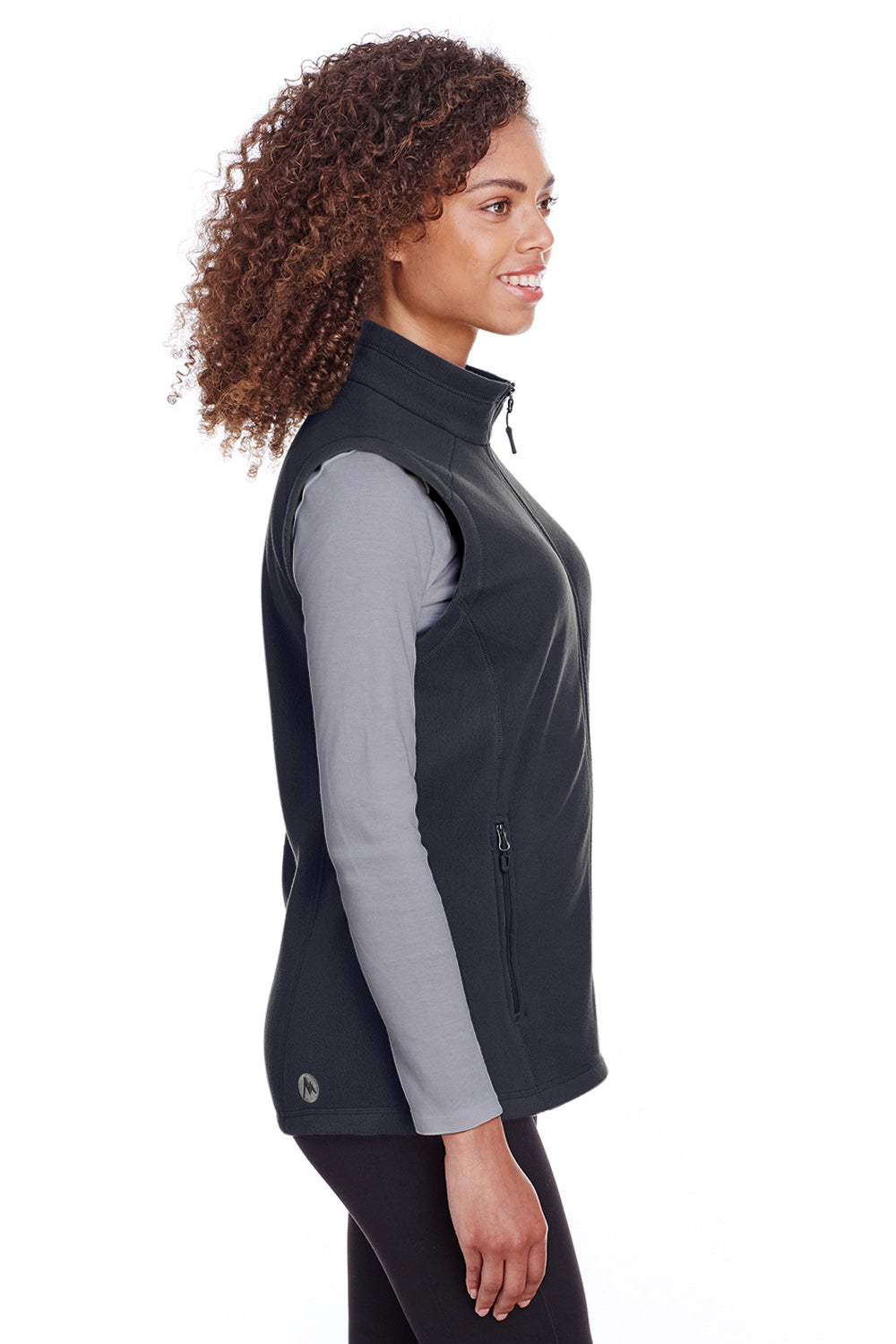 Marmot 901080 Womens Rocklin Fleece Full Zip Vest Black Side