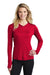 Sport-Tek LST358 Womens Competitor Moisture Wicking Long Sleeve Hooded T-Shirt Hoodie True Red Front