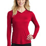 Sport-Tek Womens Competitor Moisture Wicking Long Sleeve Hooded T-Shirt Hoodie - True Red - Closeout