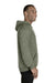 Jerzees 90MR Mens Vintage Snow Hooded Sweatshirt Hoodie Heather Military Green Side