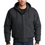 CornerStone Mens Duck Cloth Full Zip Hooded Jacket - Charcoal Grey