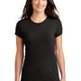 District Womens Fitted Perfect Tri Short Sleeve Crewneck T-Shirt - Black