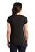 District DT155 Womens Fitted Perfect Tri Short Sleeve Crewneck T-Shirt Black Back