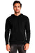 Next Level 9301 Mens French Terry Fleece Hooded Sweatshirt Hoodie Black Front