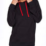 Next Level Mens French Terry Fleece Hooded Sweatshirt Hoodie - Black/Red