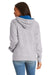 Next Level 9301 Mens French Terry Fleece Hooded Sweatshirt Hoodie Heather Grey/Royal Blue Back