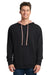 Next Level 9301 French Terry Fleece Hooded Sweatshirt Hoodie Black/Desert Pink Front