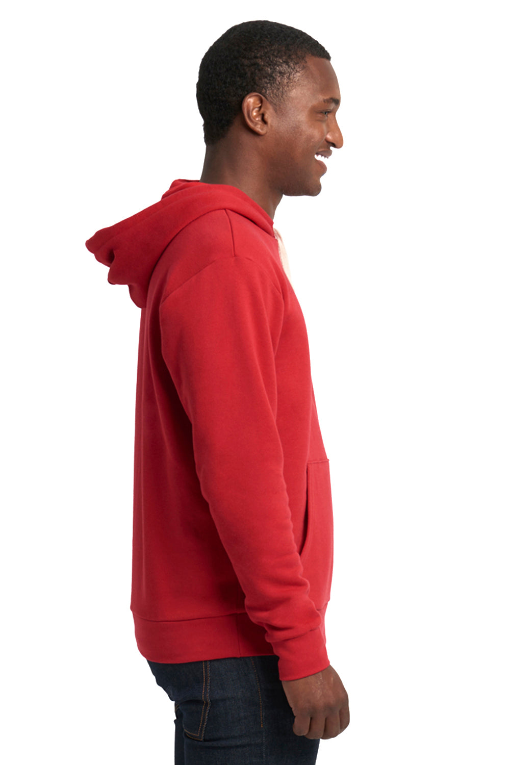 Next Level 9303 Fleece Hooded Sweatshirt Hoodie Red Side