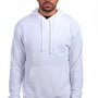 Next Level Mens Sueded French Terry Hooded Sweatshirt Hoodie - White