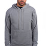 Next Level Mens Sueded French Terry Hooded Sweatshirt Hoodie - Heather Grey - NEW