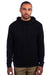 Next Level 9304 Mens Sueded French Terry Hooded Sweatshirt Hoodie Black Front