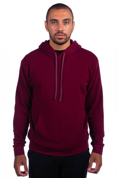 Next Level 9304 Mens Sueded French Terry Hooded Sweatshirt Hoodie Maroon Front