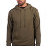 Next Level Mens Sueded French Terry Hooded Sweatshirt Hoodie - Military Green - NEW