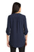 Port Authority LW701 Womens 3/4 Sleeve V-Neck T-Shirt True Navy Blue Back