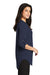Port Authority LW701 Womens 3/4 Sleeve V-Neck T-Shirt True Navy Blue Side