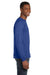 Anvil 949 Mens Long Sleeve Crewneck T-Shirt Heather Blue Side