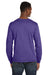 Anvil 949 Mens Long Sleeve Crewneck T-Shirt Heather Purple Back