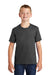 Port & Company PC455Y Youth Fan Favorite Short Sleeve Crewneck T-Shirt Heather Black Front