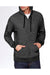 Next Level 9600 Mens Denim Fleece Full Zip Hooded Sweatshirt Hoodie Black Front
