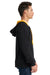 Next Level 9601 French Terry Fleece Full Zip Hooded Sweatshirt Hoodie Black/Gold Side