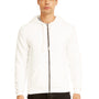 Next Level Mens Fleece Full Zip Hooded Sweatshirt Hoodie - White
