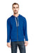 Next Level 9602 Mens Fleece Full Zip Hooded Sweatshirt Hoodie Royal Blue Front