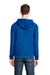 Next Level 9602 Mens Fleece Full Zip Hooded Sweatshirt Hoodie Royal Blue Back